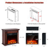 18-inch electric fireplace dimensions and installation instructions, featuring a sturdy steel frame and tempered glass.
