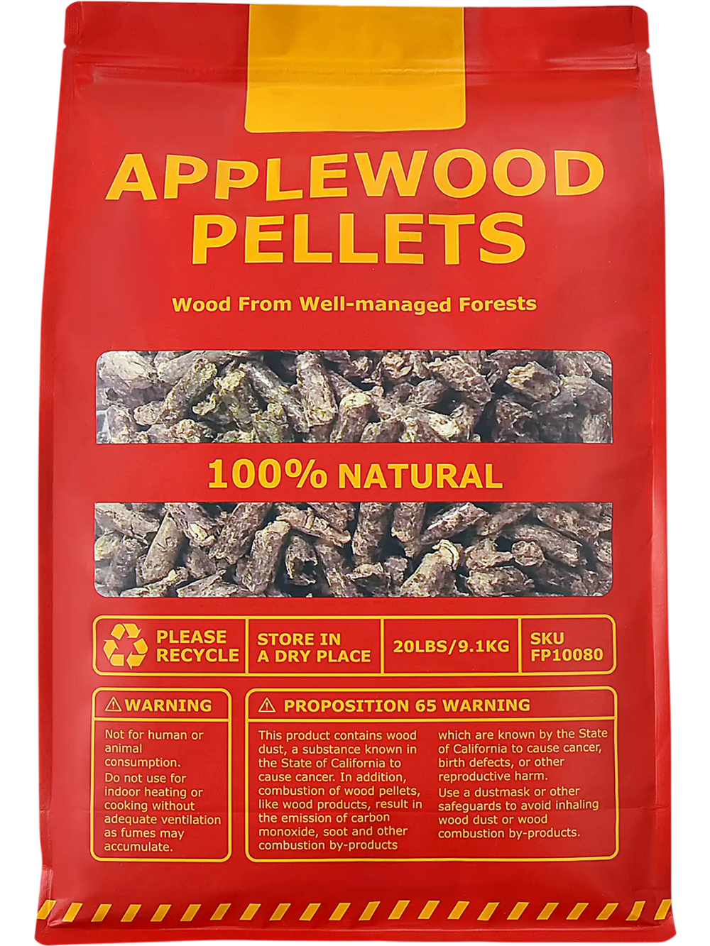 20 Pounds Apple Wood Pellets 100% All-Natural for Pellet Grills