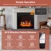 18-inch electric fireplace insert with adjustable LED flame, remote control, and 3D flame effects for cozy warmth.