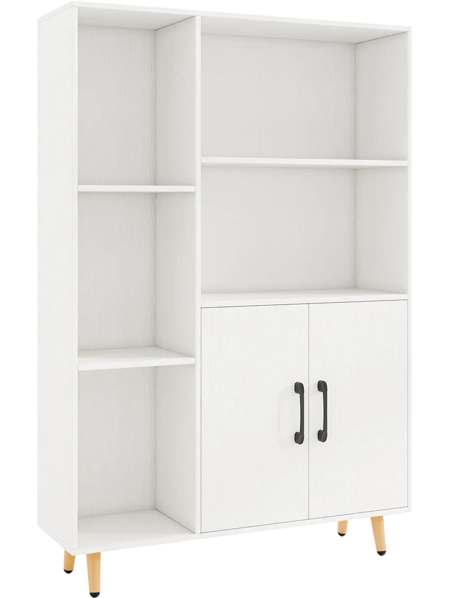 Costway Free Standing Pantry Cabinet 2-Door 5-Shelf Bookcase 21568437 New