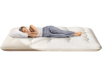 Costway Full Futon Mattress Floor Sleeping Pad Washable Cover Beige 14378652 New