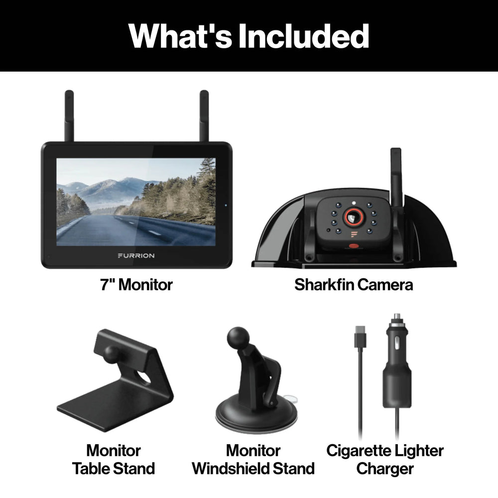 Furrion Vision S+ RV Observation System with Sharkfin Camera 7" Monitor New
