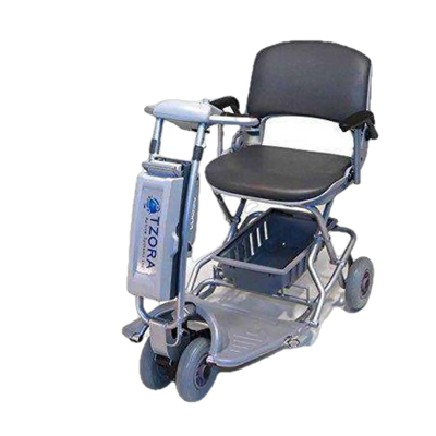 Tzora Classic Portable Lightweight Folding Mobility Scooter Grey New