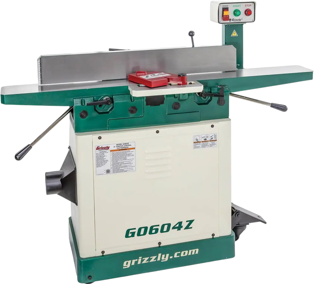 Grizzly G0604Z - 6" Parallelogram Jointer with Spiral Cutterhead