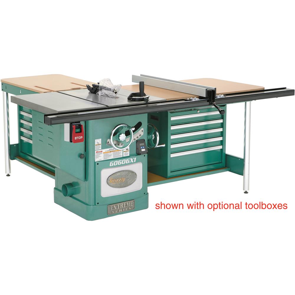Grizzly G0606X1 - 12" 7-1/2 HP 3-Phase Extreme Table Saw