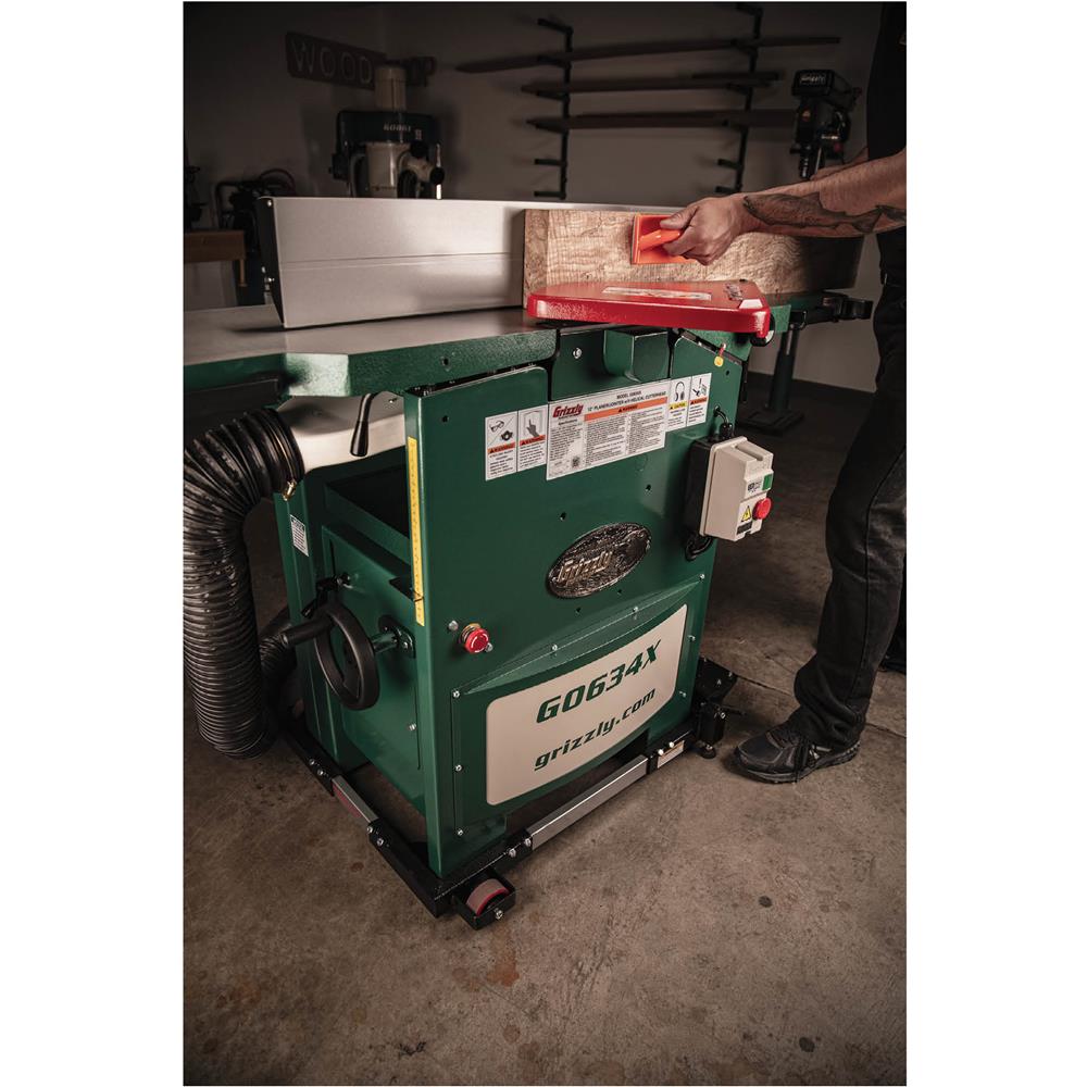 Grizzly G0634X - 12" 5 HP Planer/Jointer with V-Helical Cutterhead