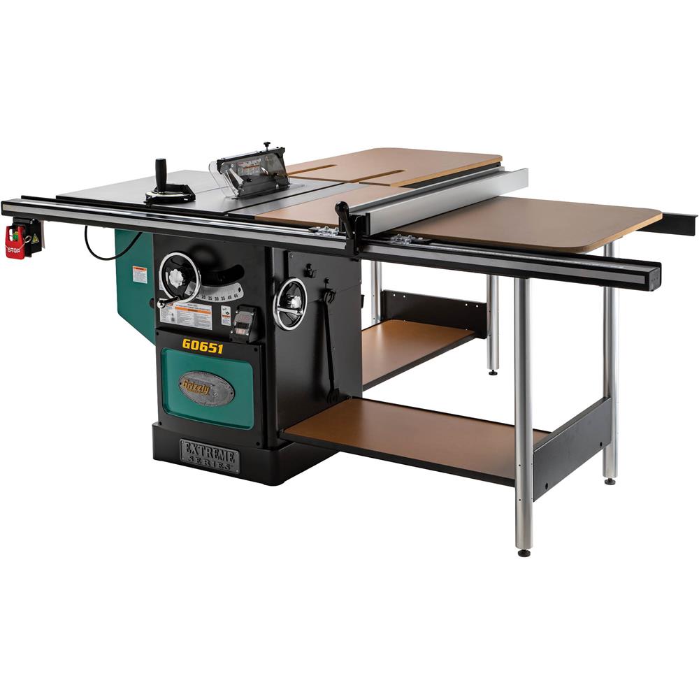 Grizzly G0651 - 10" 3 HP 220V Heavy Duty Cabinet Table Saw
