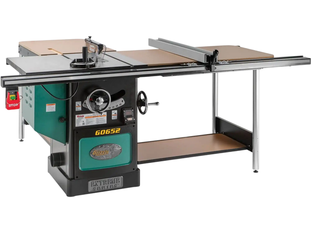 Grizzly G0652 - 10" 5 HP 3-Phase Heavy-Duty Cabinet Table Saw