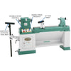 Grizzly G0694 - 20" x 43" Heavy-Duty Variable-Speed Wood Lathe