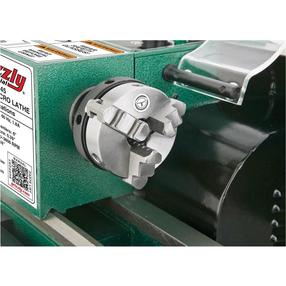 Grizzly G0745 - 4" x 6" Variable-Speed Benchtop Metal Lathe