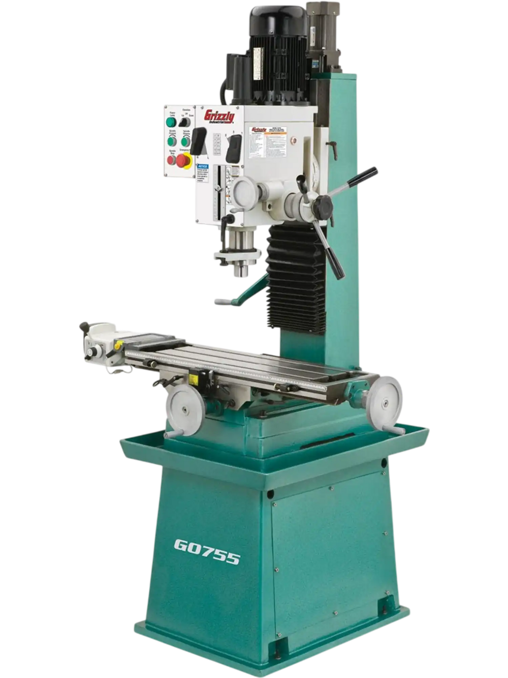 Grizzly G0755 - 10" x 32" 2 HP HD Mill/Drill w/ Stand & Power Feed