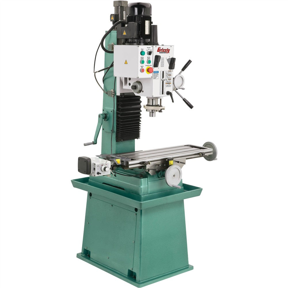 Grizzly G0755 - 10" x 32" 2 HP HD Mill/Drill w/ Stand & Power Feed