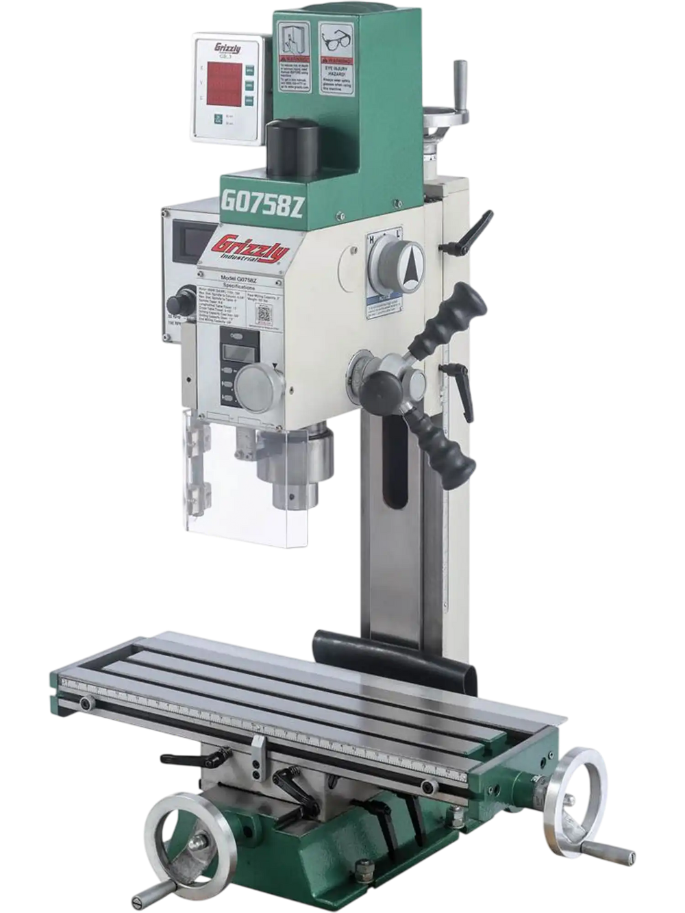 Grizzly G0758Z - 6" x 20" 3/4 HP Mill/Drill with DRO