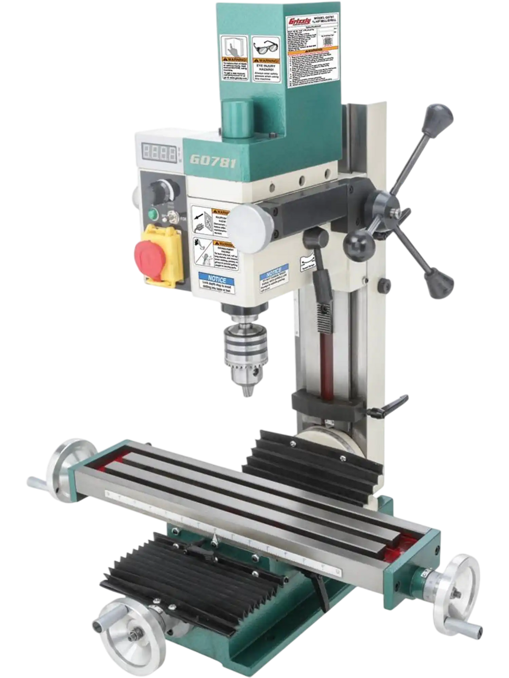 Grizzly G0781 - 4" x 18" 3/4 HP Mill/Drill
