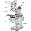 Grizzly G0797 - 10" x 50" 3 HP Variable-Speed Vertical Mill with Power Feed and DRO