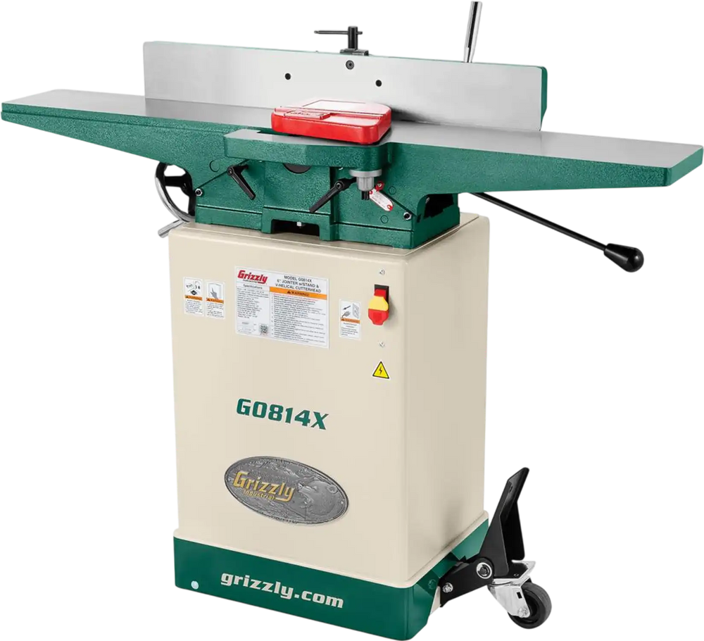 Grizzly G0814X - 6" Jointer with V-Helical Cutterhead