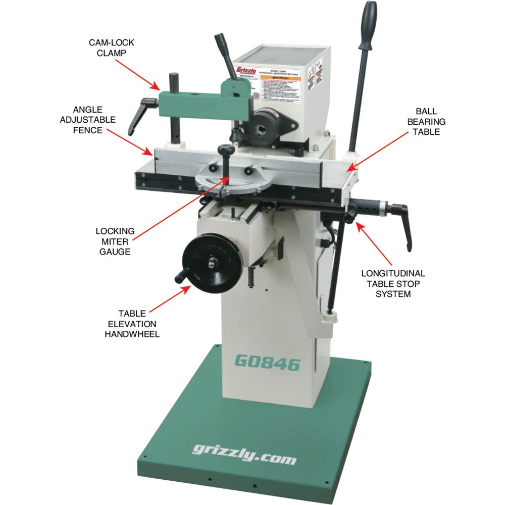 Grizzly G0846 - Horizontal Slot Mortiser