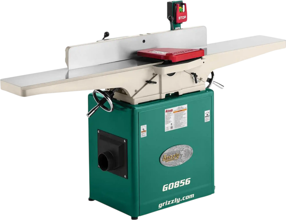 Grizzly G0856 - 8" x 72" Jointer w/ Helical Cutterhead & Mobile Base