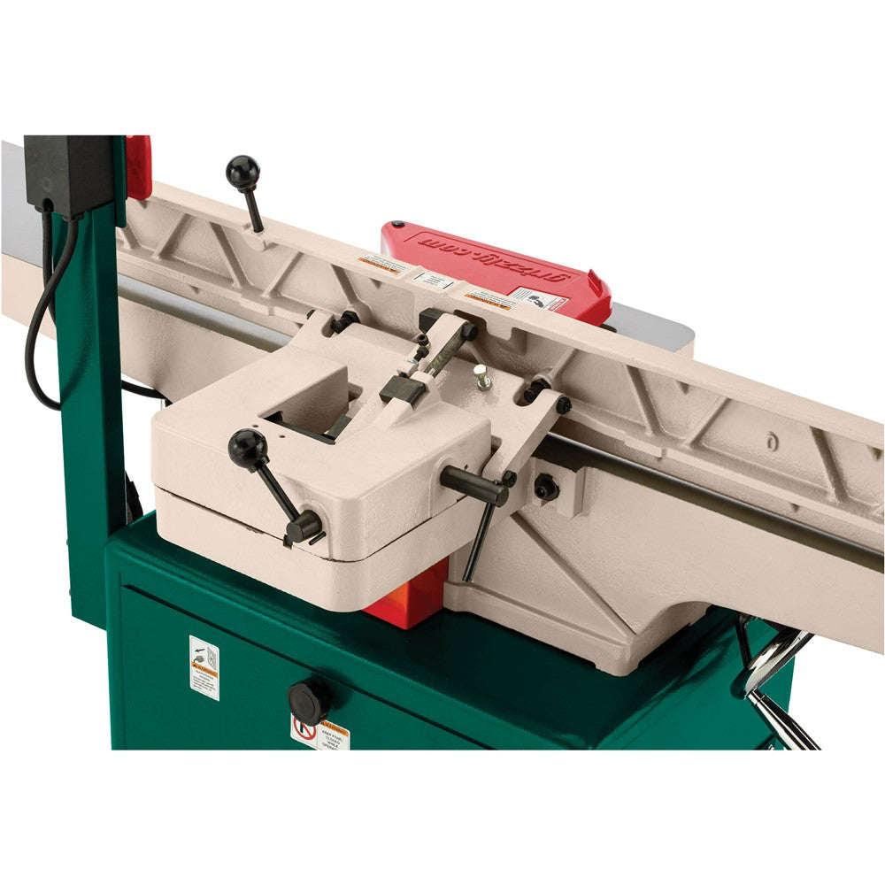 Grizzly G0856 - 8" x 72" Jointer w/ Helical Cutterhead & Mobile Base