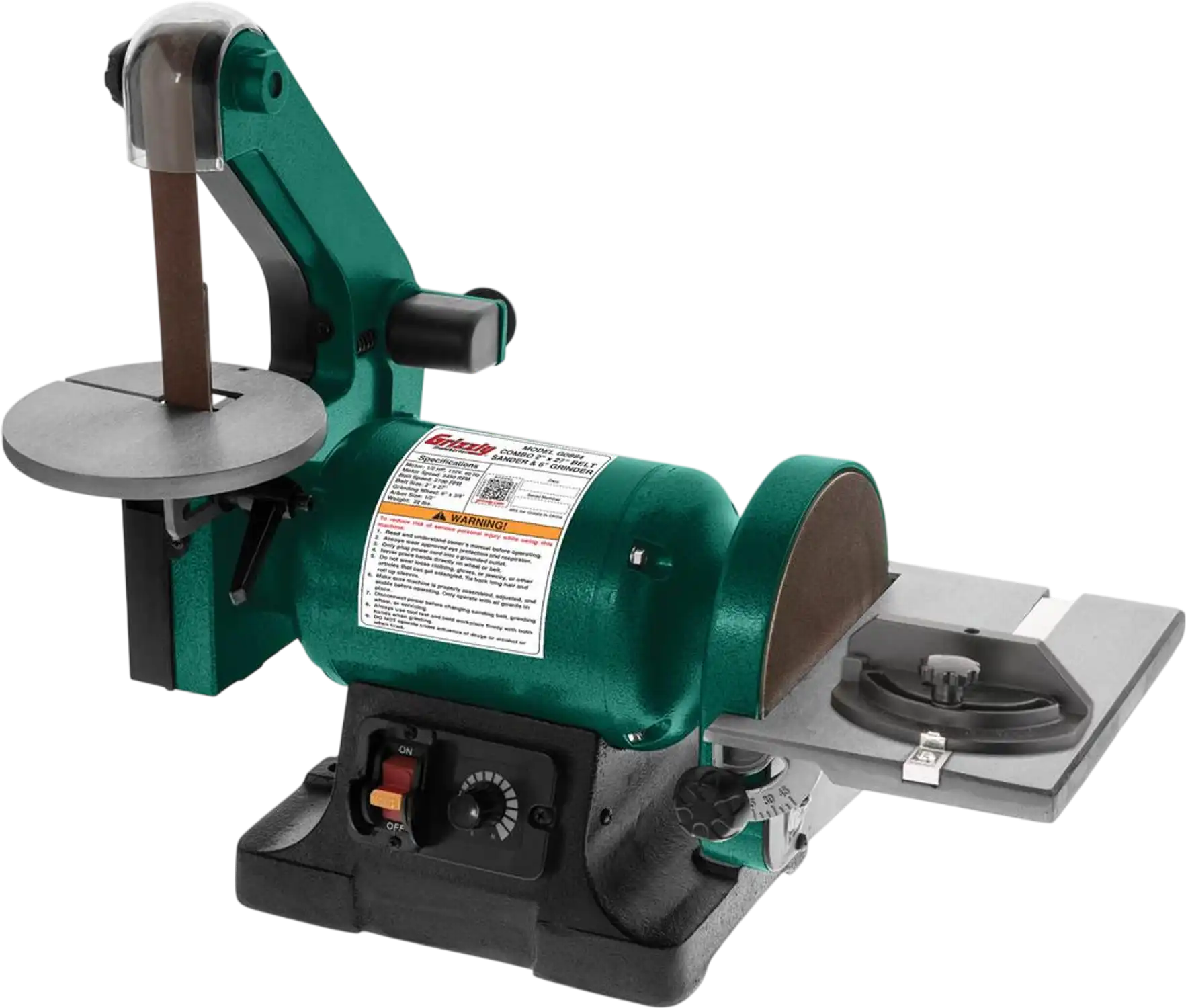 Grizzly G0864 Belt Grinder Variable-Speed 1
