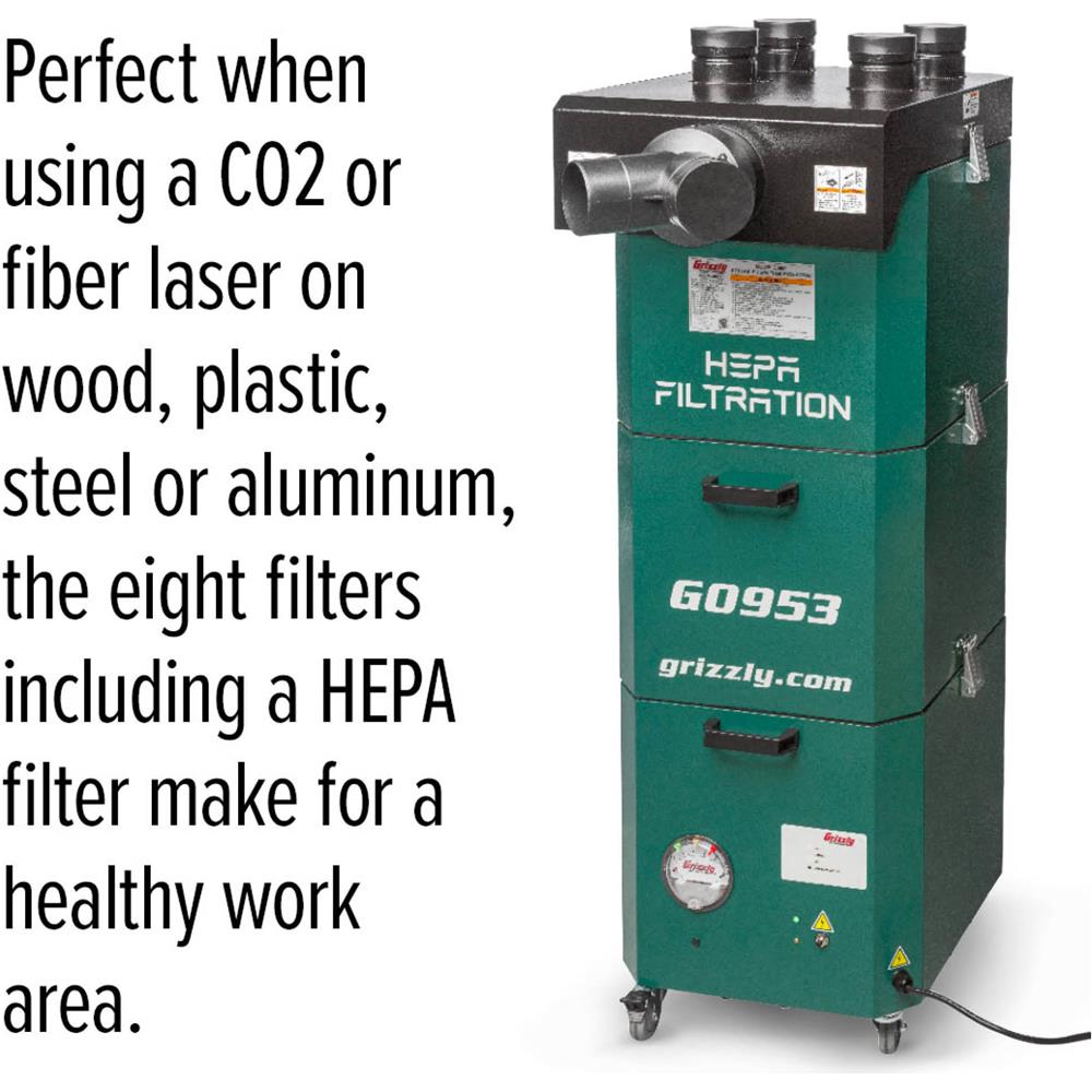 Grizzly G0953 - HEPA Fume Extractor