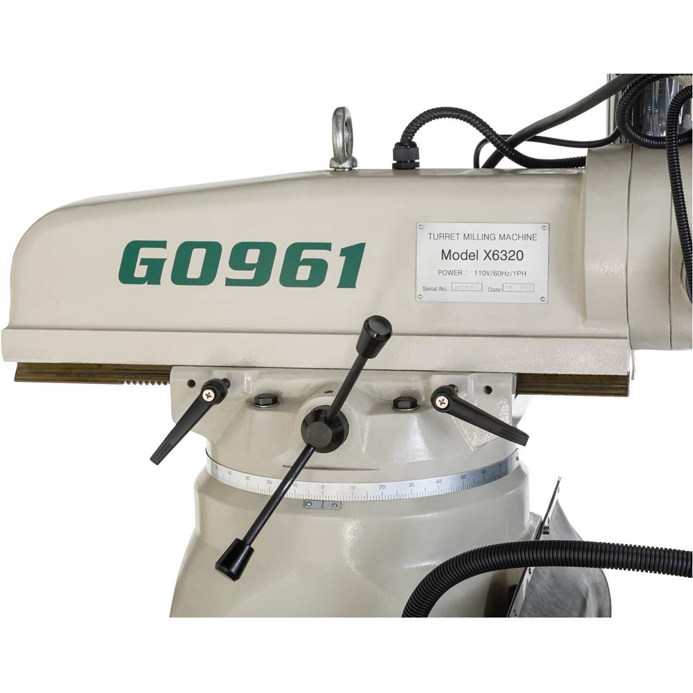 Grizzly G0961 - 8" x 36" Variable-Speed Knee Mill with Power Feed and DRO