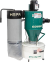 Grizzly G0990 - 1-1/2 HP HEPA Wall-Mount Cyclone Dust Collector