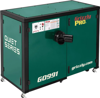 Grizzly G0991 Cyclone Dust Collector 1-1/2 HP Ultra-Quiet Horizontal New