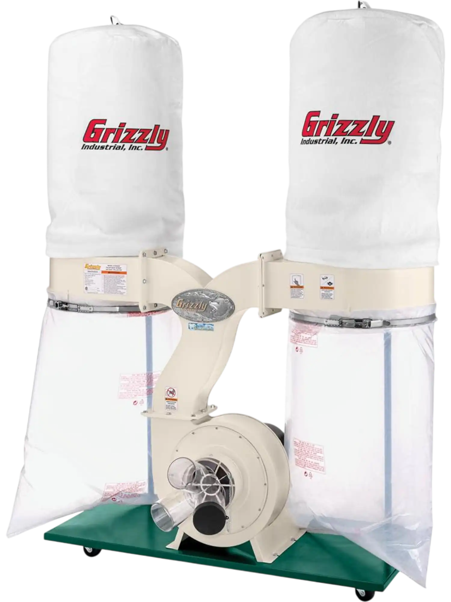 Grizzly G1030Z2P Wood Dust Collector 3 HP Dust Collector with Aluminum Impeller New