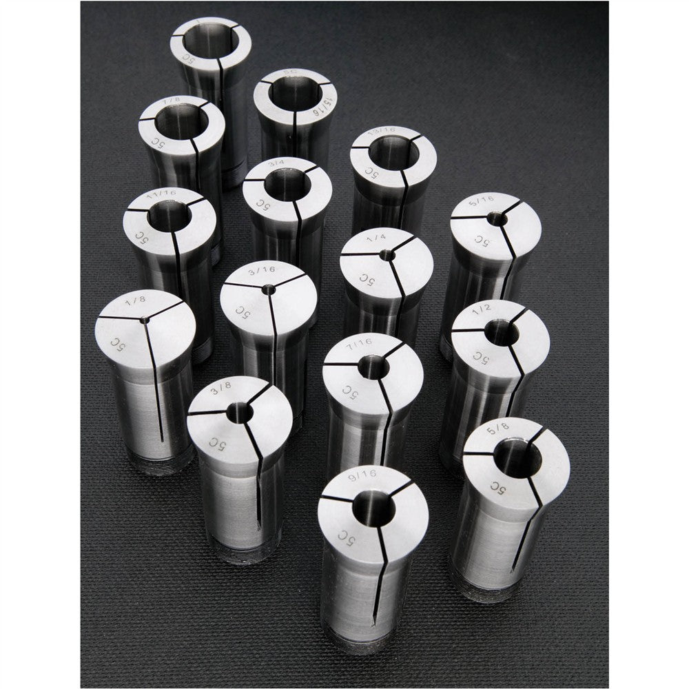 Grizzly G1238 - 15-Pc. Precision 5-C Collets Set