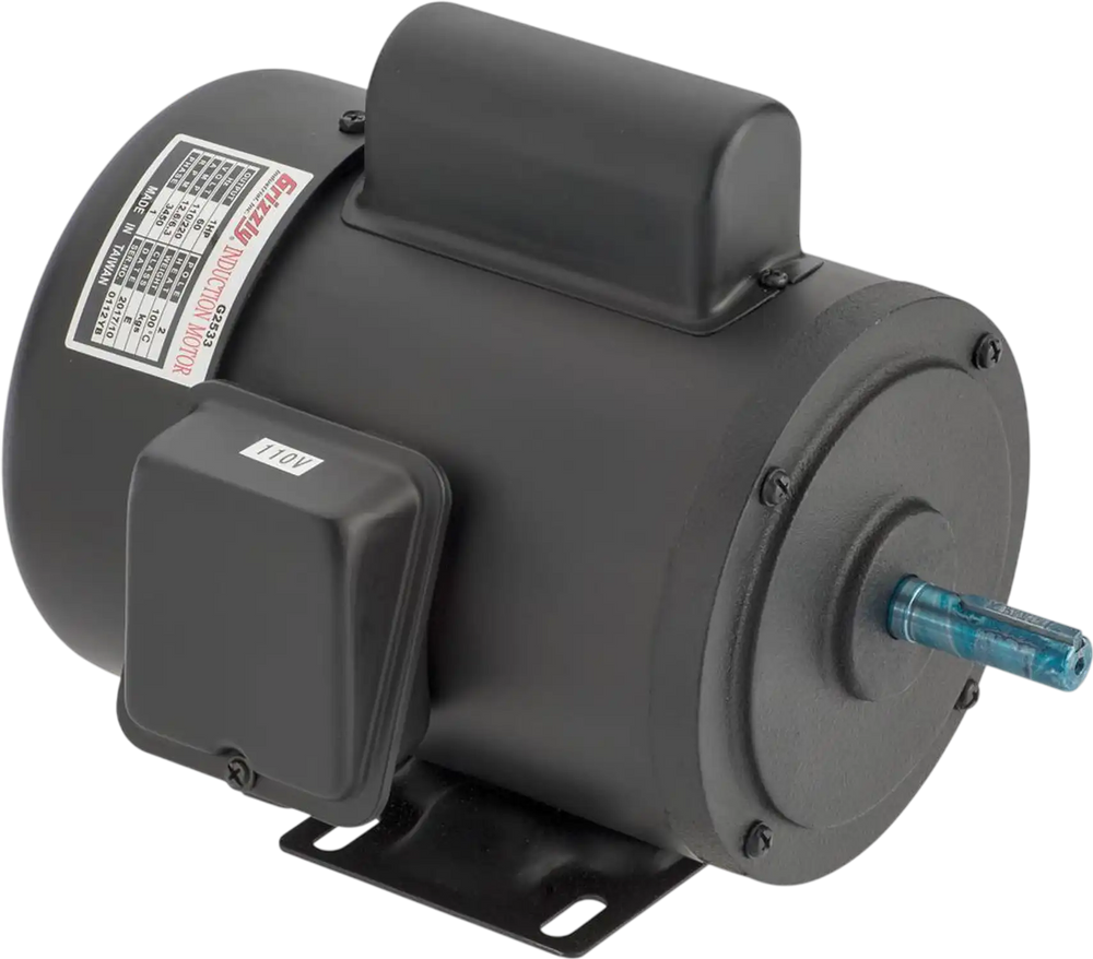 Grizzly G2533 - Heavy-Duty Motor 1 HP Single-Phase 3450 RPM TEFC 110V/220V