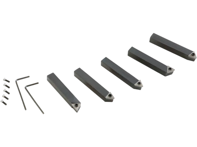 Grizzly G5639 Tool Bits 5 pc Indexable Carbide Tool Bit Set 3/8