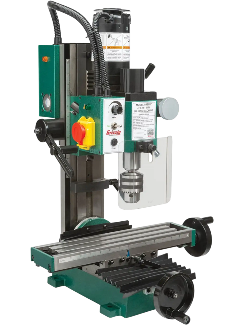 Grizzly G8689Z - 4" x 16" Mini Milling Machine