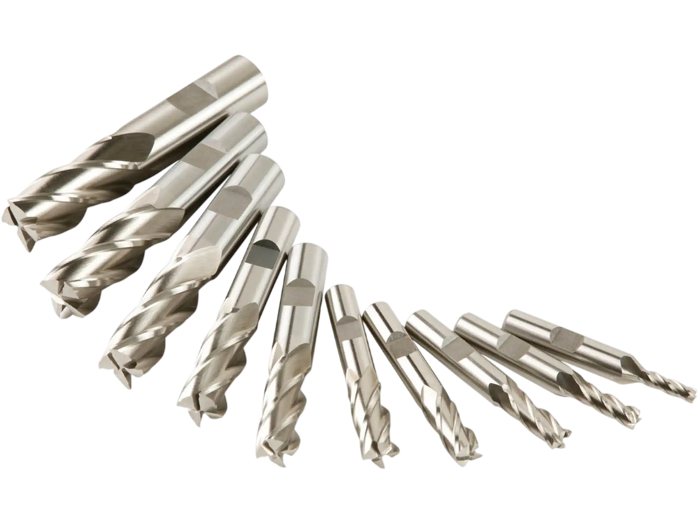 Grizzly G9758 - HSS 4 Flute End Mills, 10 pc. Set