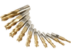Grizzly G9762 - HSS TiN Coated 4 Flute End Mills, 10 pc. Set