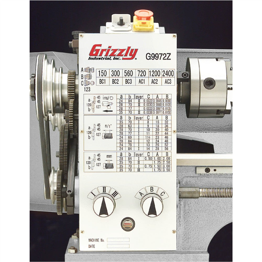 Grizzly G9972Z - 11" x 26" Benchtop Metal Lathe