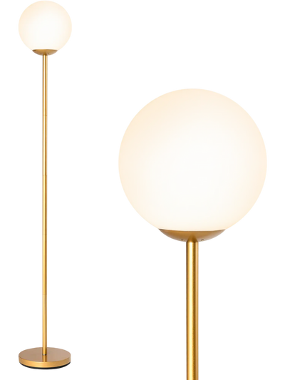 Costway Glass Globe LED Floor Lamp 01825763 New