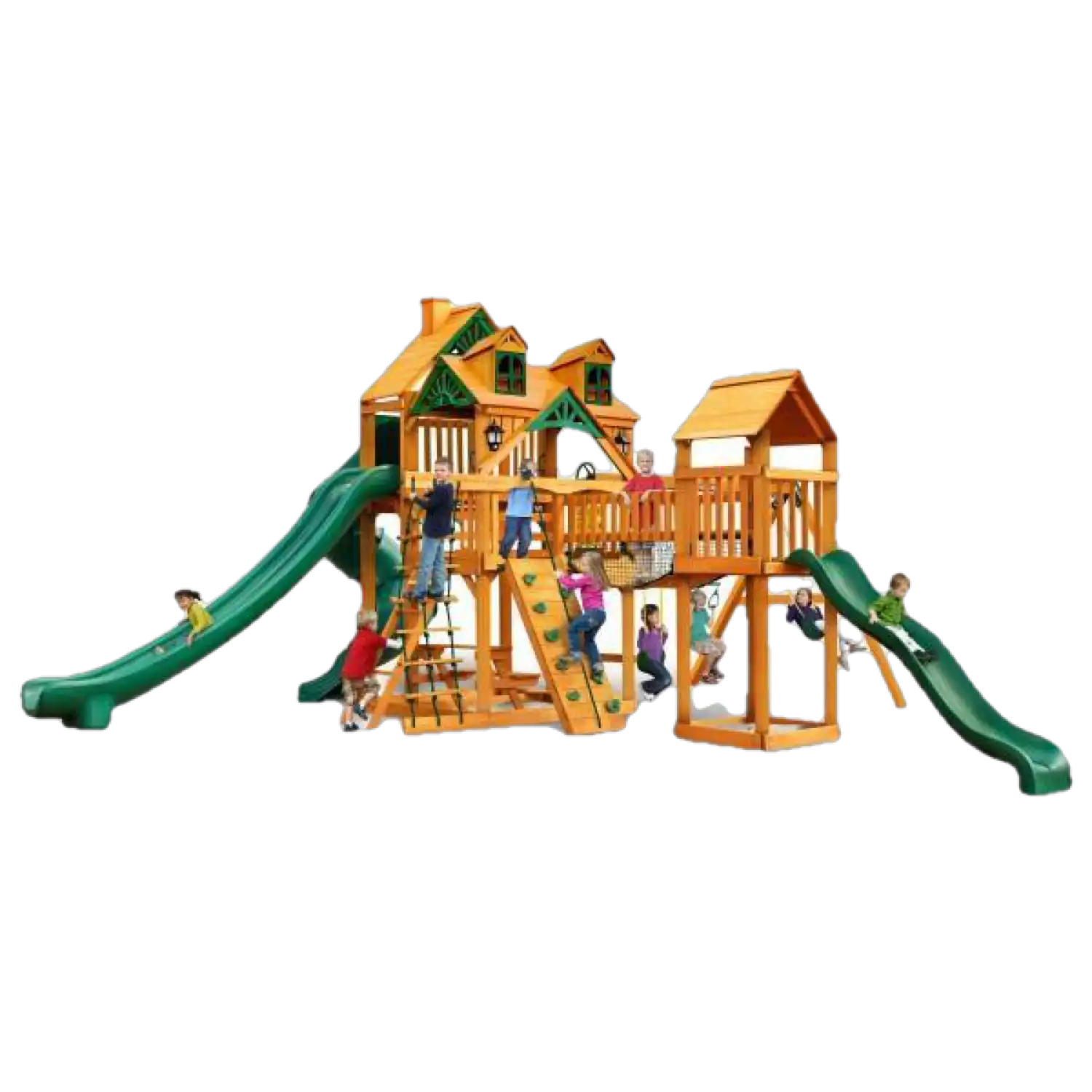 Gorilla Playsets 01-0078-AP Malibu Treasure Trove II Swing Set and Residential Wood Playset New