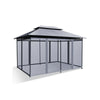 10 Feet x 13 Feet Tent Canopy Shelter with Removable Netting Sidewall-Gray - Gallery View 1 of 10