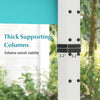Thick 3.2" aluminum supporting columns of the outdoor pergola enhance stability and durability for outdoor use.
