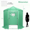 Hexagonal greenhouse with PE cover and metal frame, featuring dimensions of 90" height and 85" width for optimal plant.