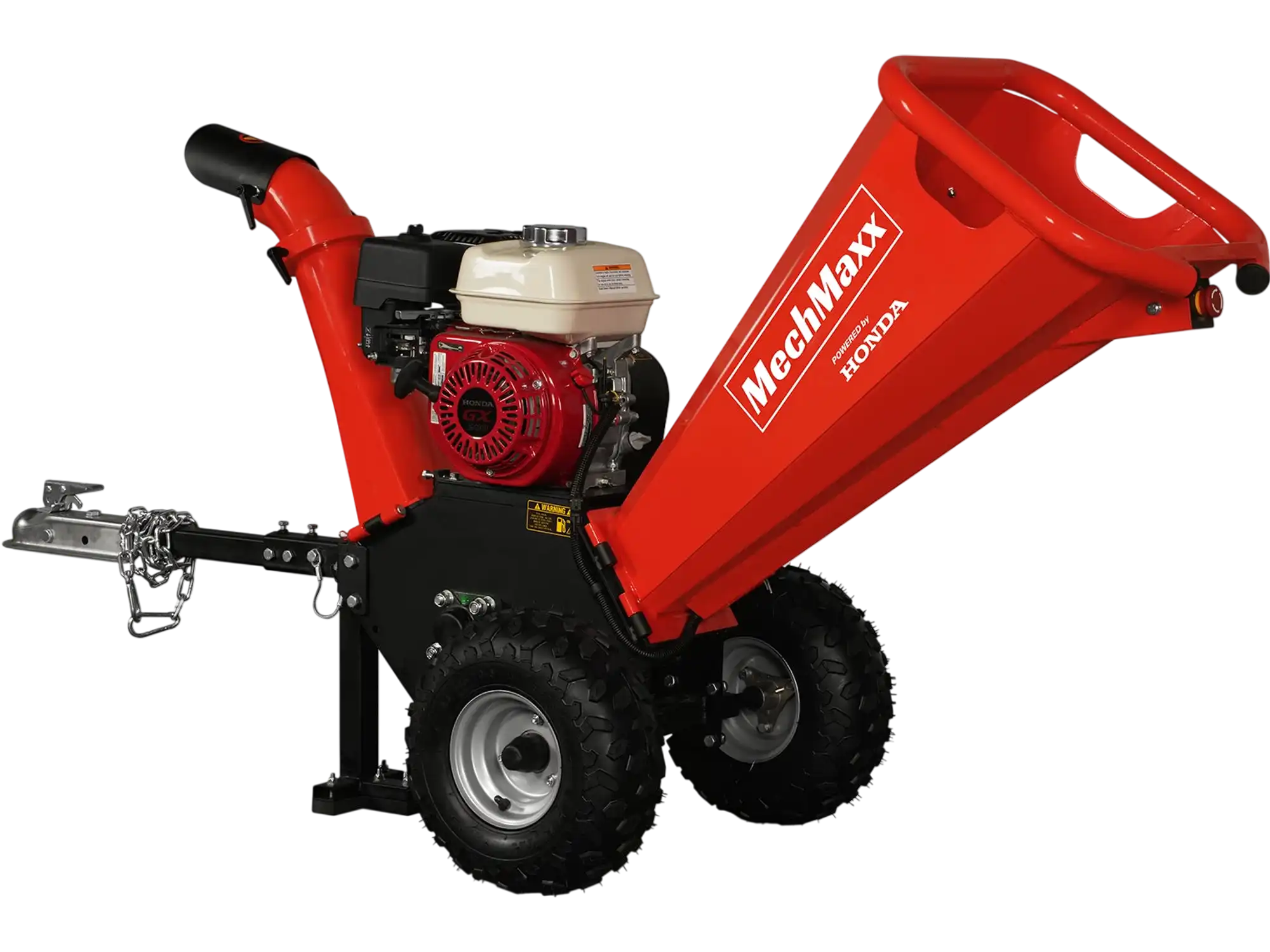 MechMaxx GS650 Wood Chipper Honda GX200 Gasoline Engine Powered 4