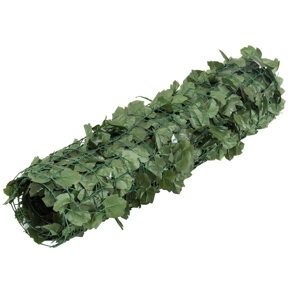 Faux ivy leaf decorative privacy fence roll, 40 x 95 inches, ideal for indoor/outdoor privacy and decoration.