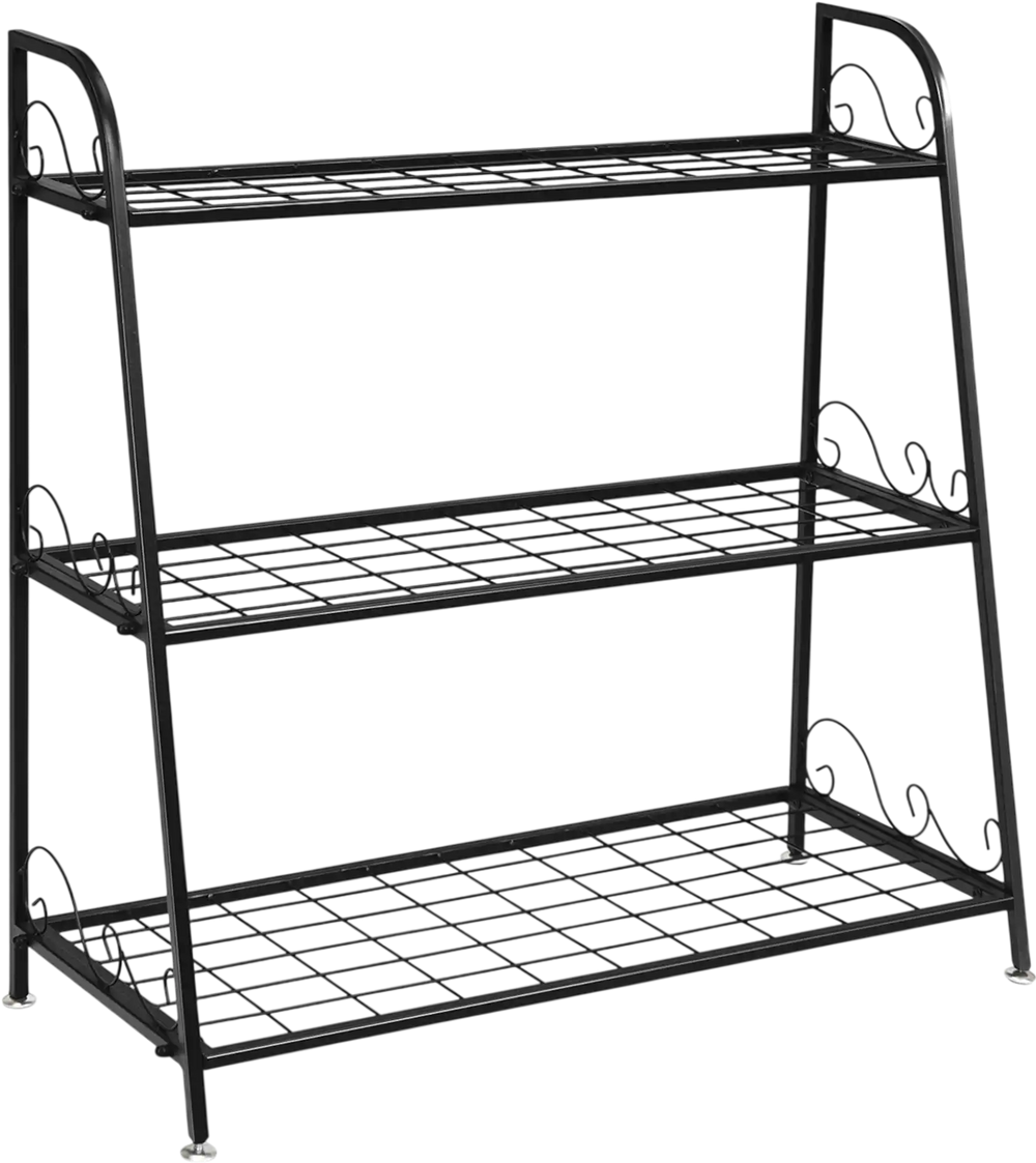 3-Tier Metal Plant Stand Shelf Display Rack for Plants Shoes Flower Pot