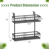 2-tier flower pot holder with adjustable hooks, featuring elegant curved patterns and dimensions of 24"x13"x24" for.