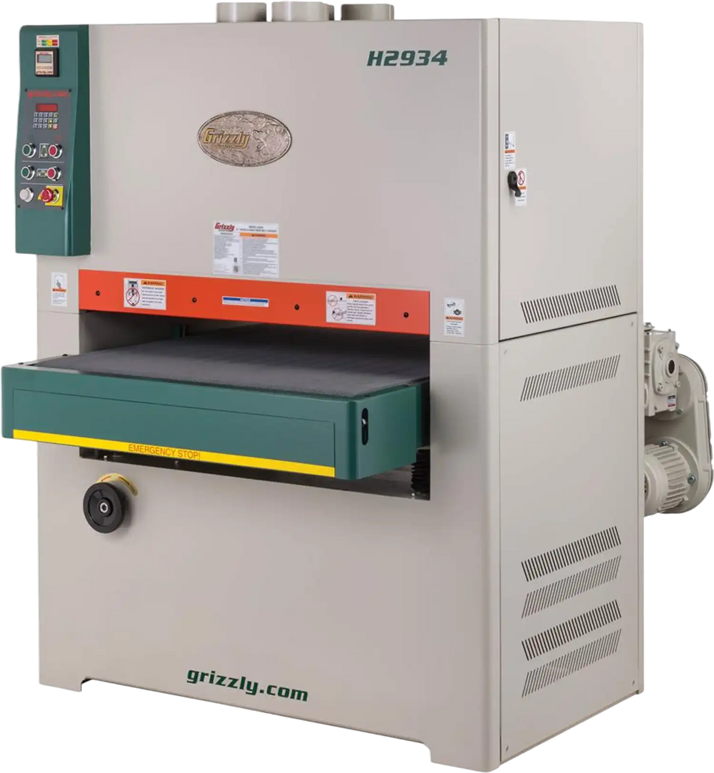 Grizzly H2934 - 37" 20 HP 3-Phase Double-Head Wide-Belt Sander