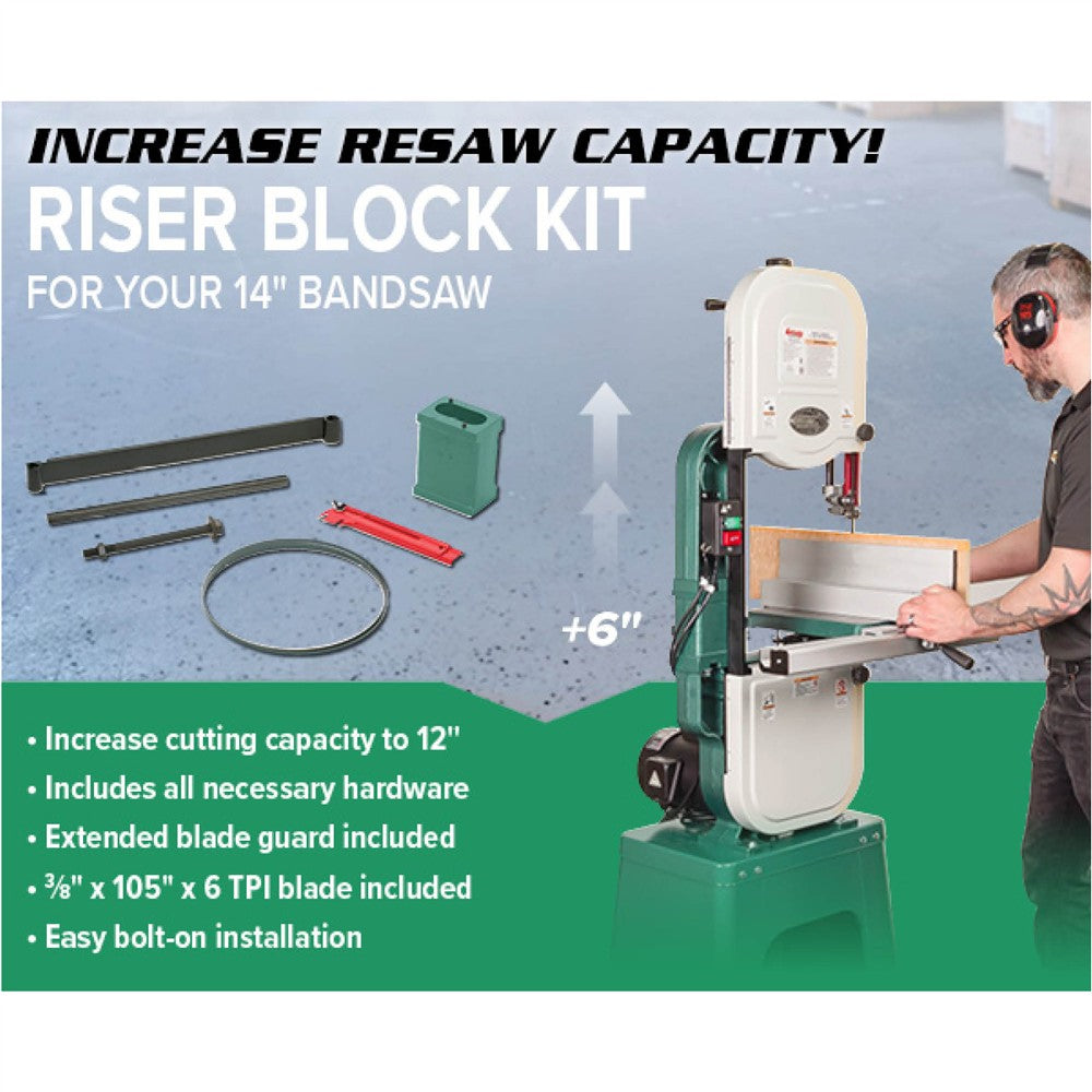 Grizzly H3051 - Riser Block Kit for G0555/G0555X