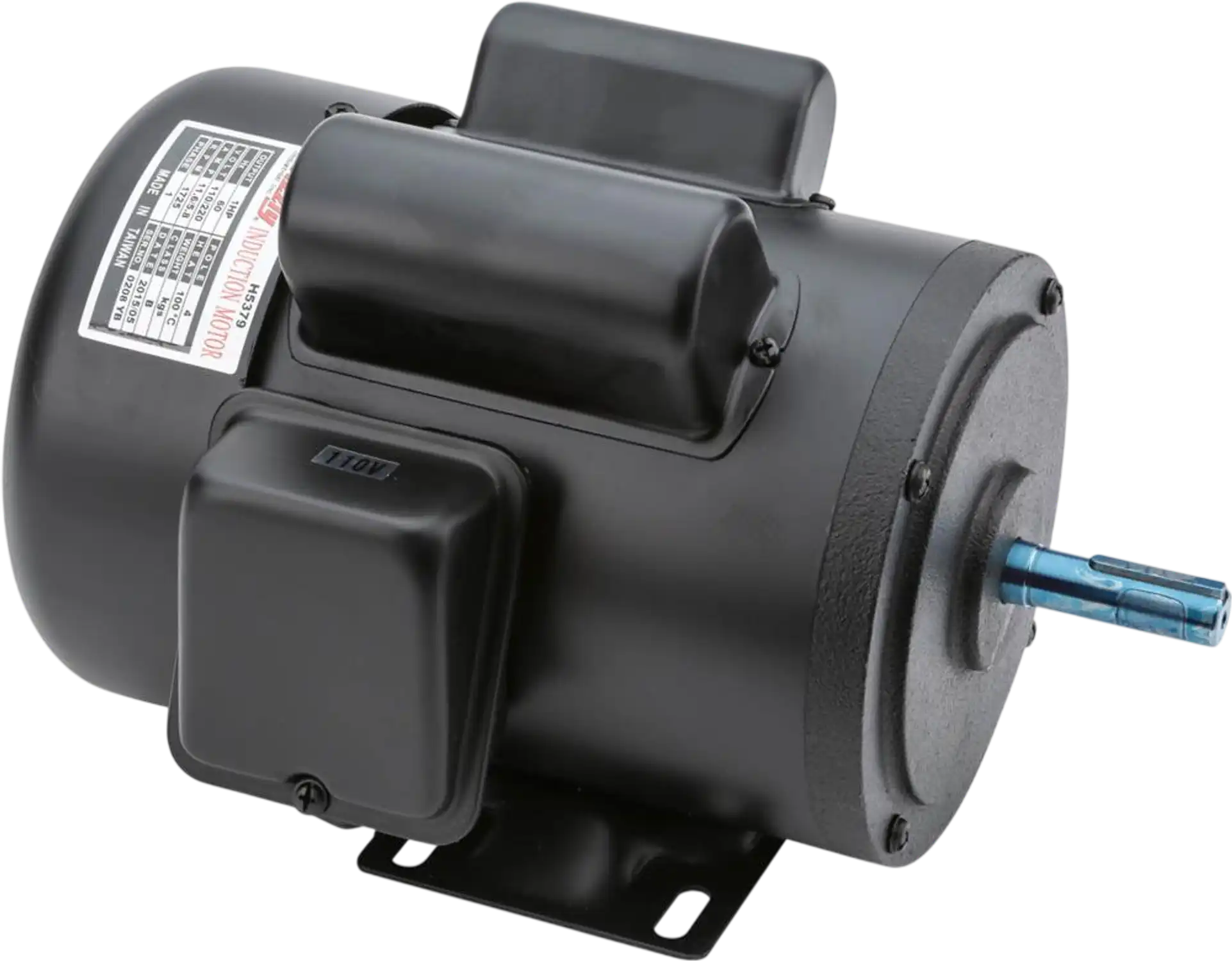 Grizzly H5379 Motor 1 HP Single-Phase 1725 RPM TEFC 110V/220V New