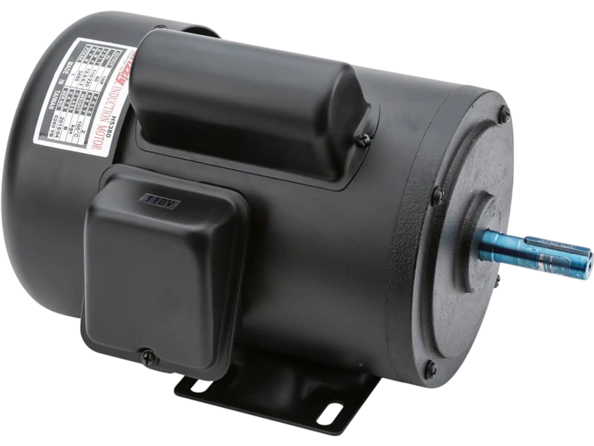 Grizzly H5380 Motor 1 HP Single-Phase 3450 RPM TEFC 110V/220V New