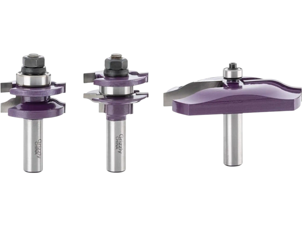 Grizzly H5550 - Panel Bit 3 Pc. Set, 1/2" Shank